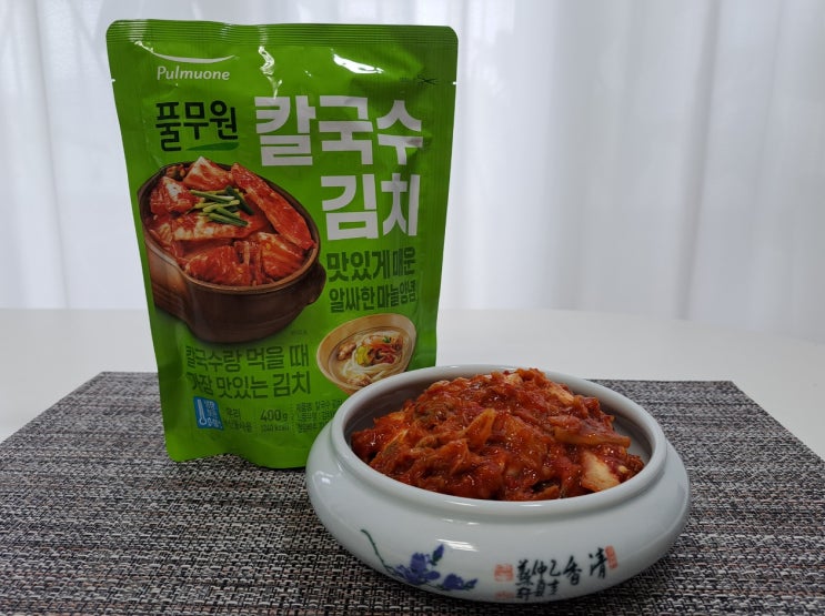칼국수에 어울리는 그 마늘김치, 풀무원칼국수김치 칼국수에 어울리는 그 마늘김치, 풀무원칼국수김치