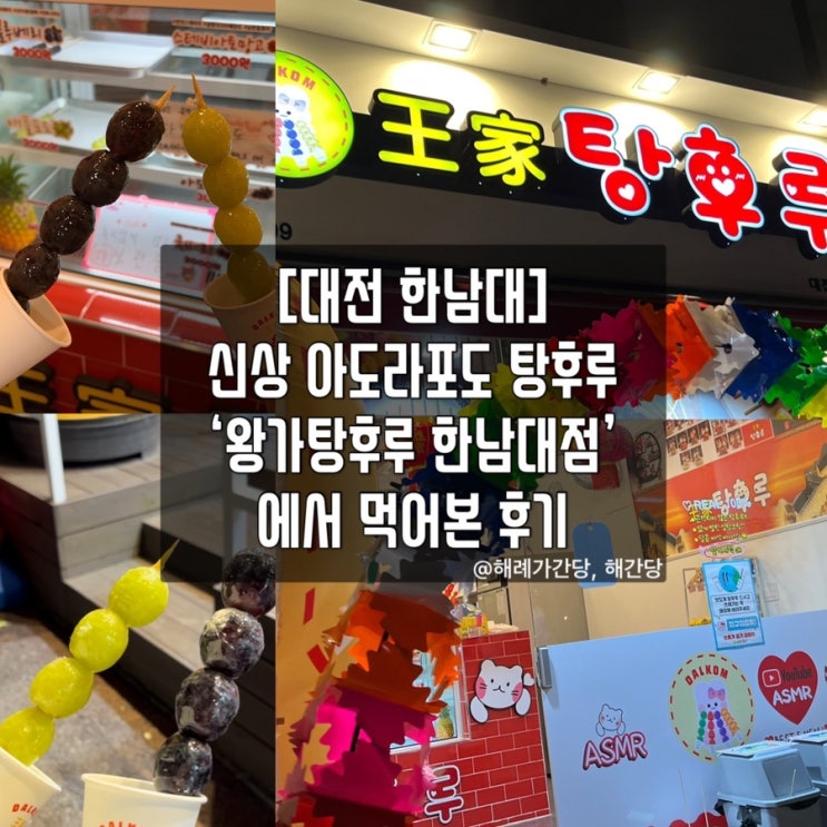  [대전 한남대] 신상 아도라포도 탕후루 ‘왕가탕후루 한남대점’ 후기