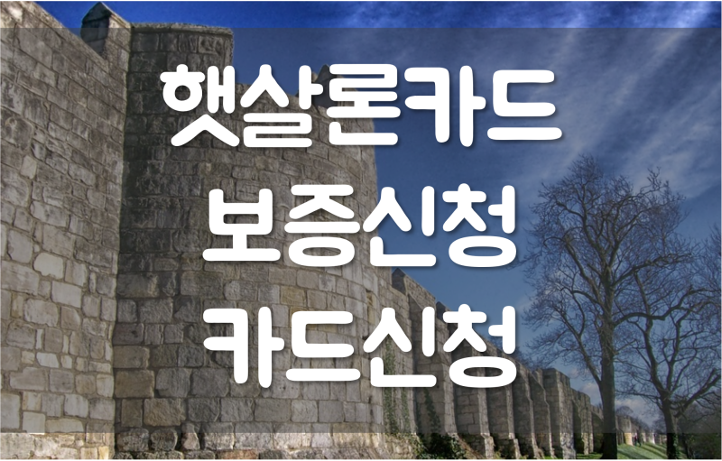 서민금융진흥원 햇살론카드 설명 및 보증신청 방법(신한 햇살론카드 발급)