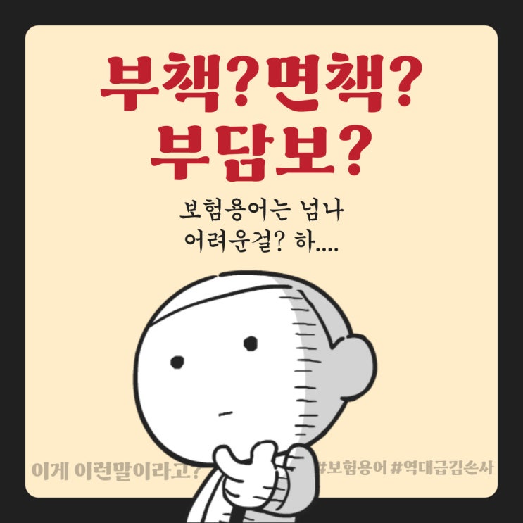  어려운 보험용어 1 feat.면책,부책,부담보