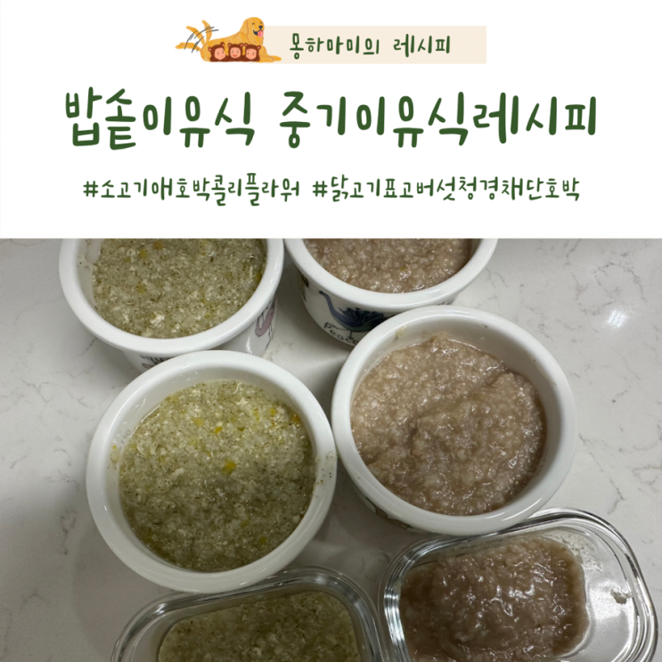  밥솥이유식 중기이유식 소고기애호박콜리플라워 닭고기표고버섯청경채단호박