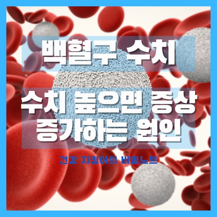  백혈구 수치 높으면 나타나는 증상, 백혈구 수치 증가 원인