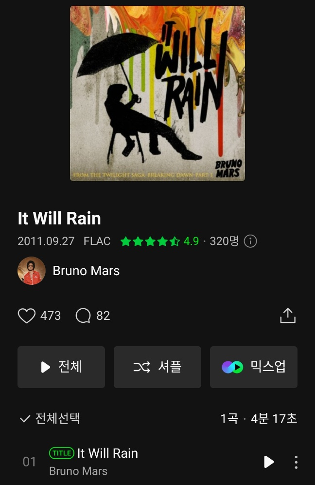  It Will Rain 브루노마스