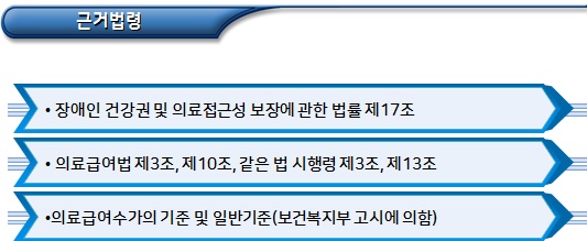 장애인 의료비 지원 목적, 내용 및 절차