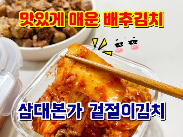  맛있게 매운 국내산 겉절이김치 삼대본가김치