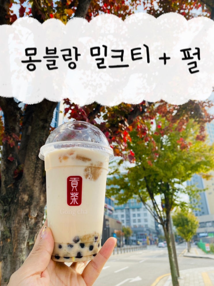  공차 신메뉴 / 몽블랑밀크티+펄 후기
