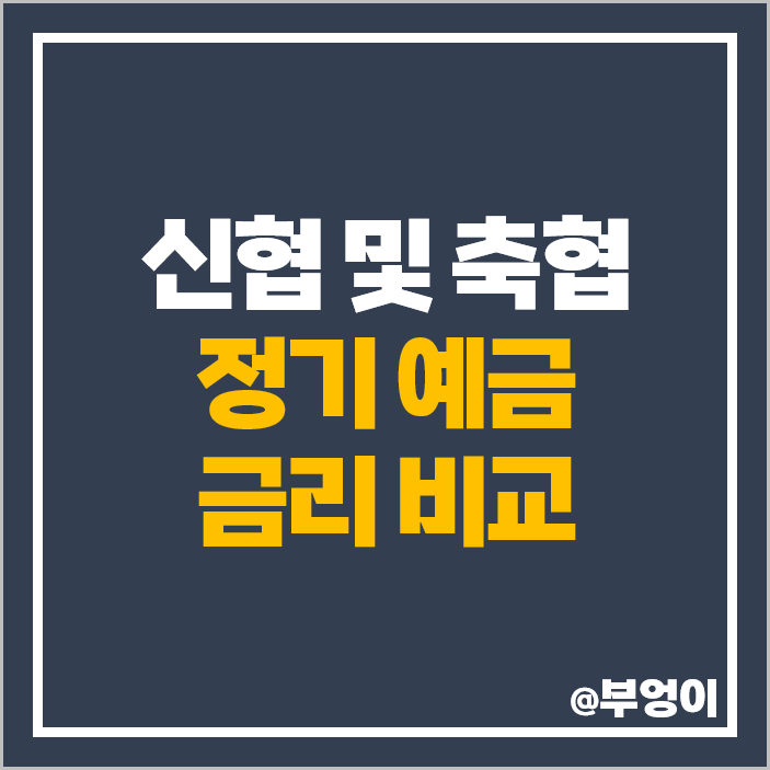 신협 정기예금 금리 비교 축협 이자 높은 특판 추천 신협 정기예금 금리 비교 축협 이자 높은 특판 추천