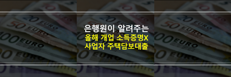  올해 개업 사업자, 자영업자 소득금액증명원 안 나올때 주담대, 디딤돌대출, 특례보금자리론