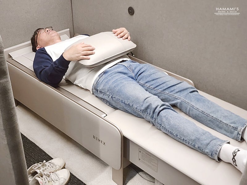 코웨이 신제품 비렉스 BEREX 안마베드 매장에서 직접 사용해 봤어요!
