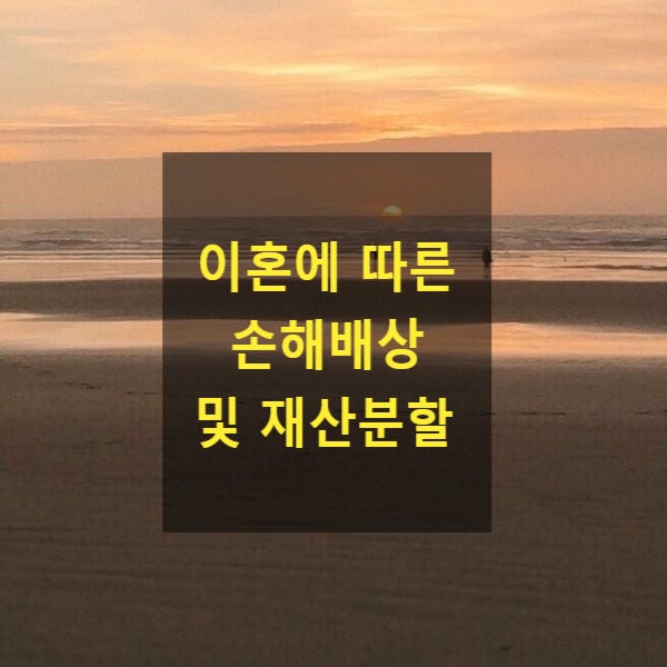  이혼에 따른 손해배상 및 재산분할(7)