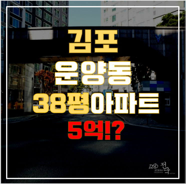 김포아파트경매 운양동 한라비발디 38평형 5억대 급매