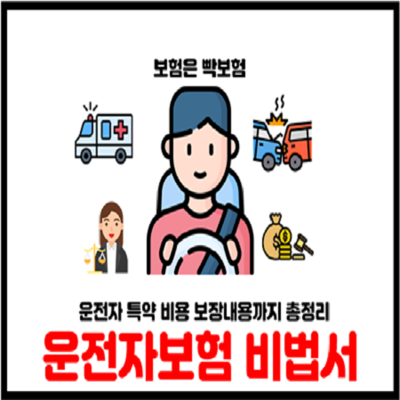 한문철 운전자보험 가입 비용 특약 보장내용 총 정리