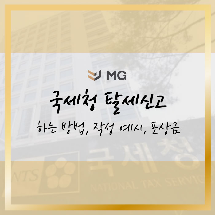 국세청 탈세신고 하는 방법, 작성 예시, 포상금 알아보기