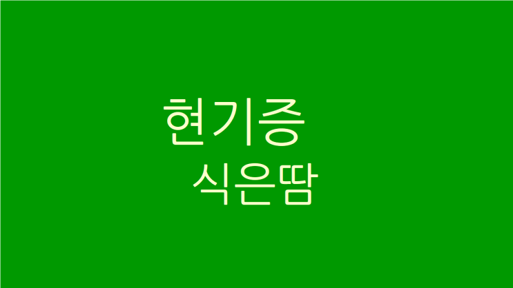 현기증 식은땀 기운없고 소화도 안되면