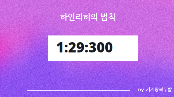  하인리히의 법칙의 이해
