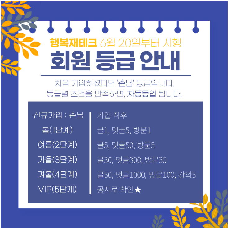  겨울이 오기 전 행복재테크 겨울등급으로 등업!
