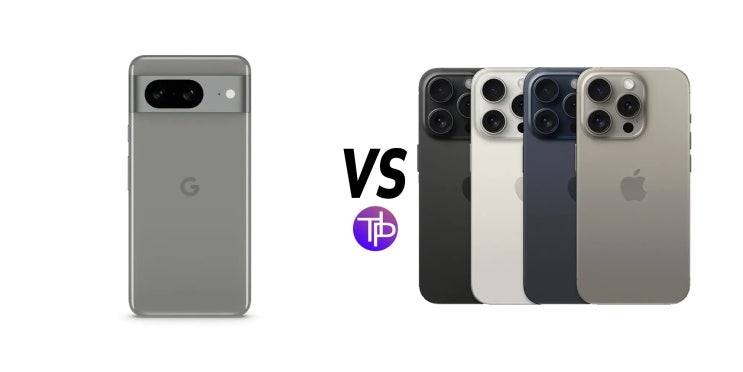 픽셀 8 vs 아이폰 15 프로 비교 차이점 분석 : 가격, 스펙, 디자인, 카메라