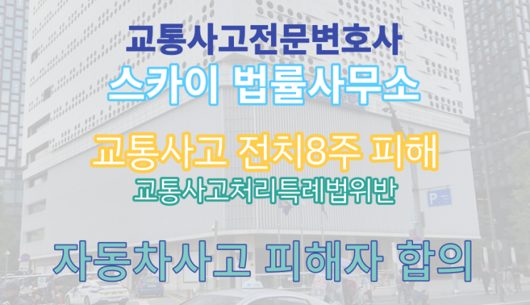  [교통사고 전치 8주 진단서] 요추1번 압박골절_교통사고 피해 합의 전문 변호사_상해8주 합의