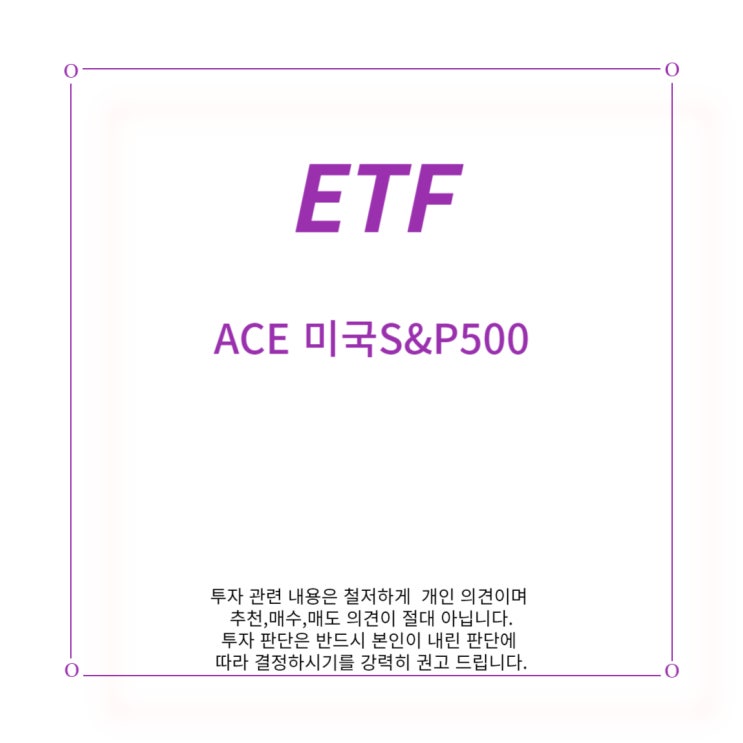  [ETF] ACE 미국 S&P 500