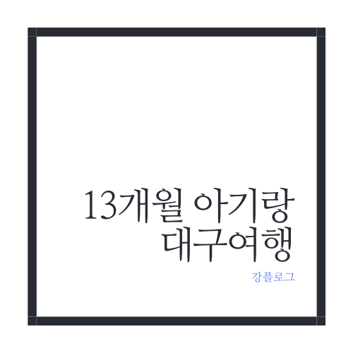  13개월 아기랑 대구 여행 2박 3일