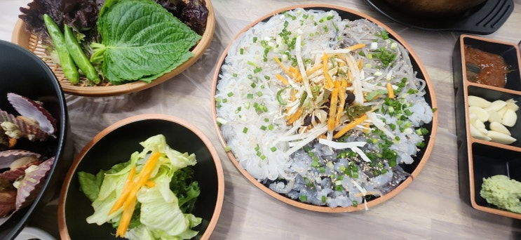  마산 오징어회 댓거리 맛집 오징어와바다친구들