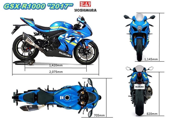 GSX-R1000/R 2017~ 요시무라 R11이 달린 사면도