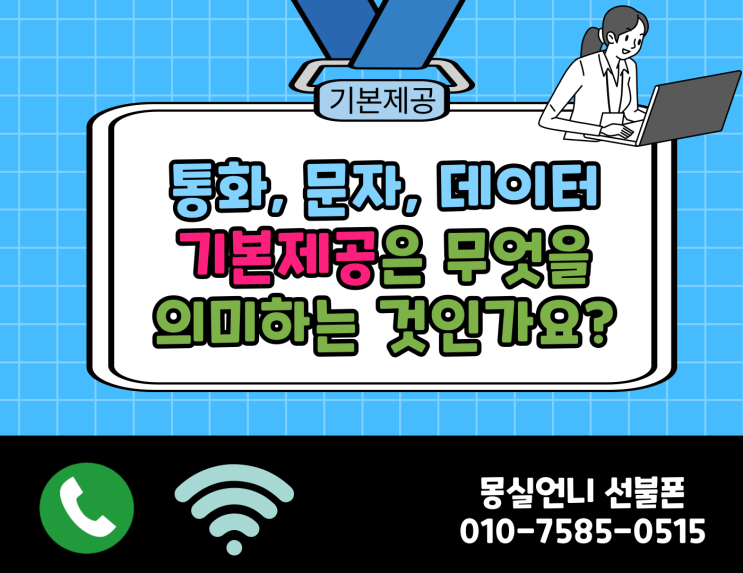  통화, 문자, 데이터 기본제공은 무엇을 의미하는 것인가요?