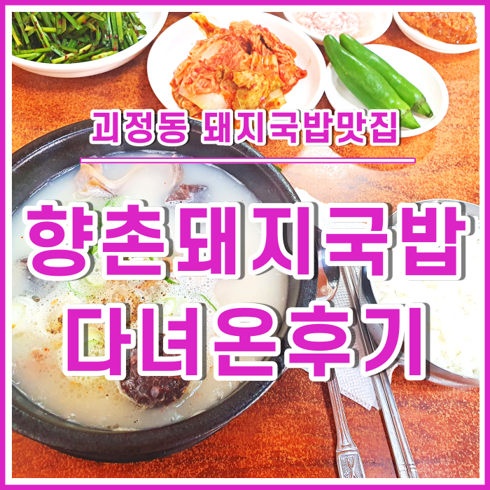  [괴정맛집] 배달이 간절한 향촌돼지국밥 다녀온 후기