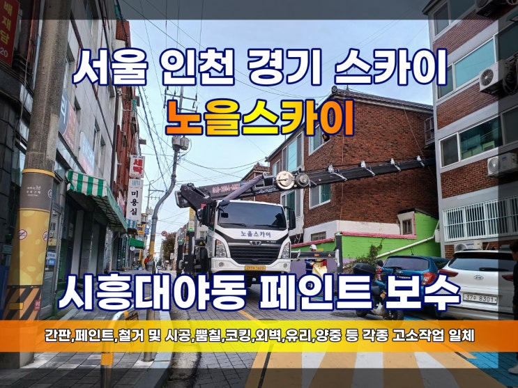  시흥대야동 스카이 시흥페인트작업 외벽보수