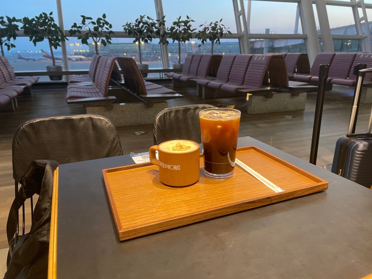 일본 도쿄여행 비행 전 인천공항 카페 커피앳웍스