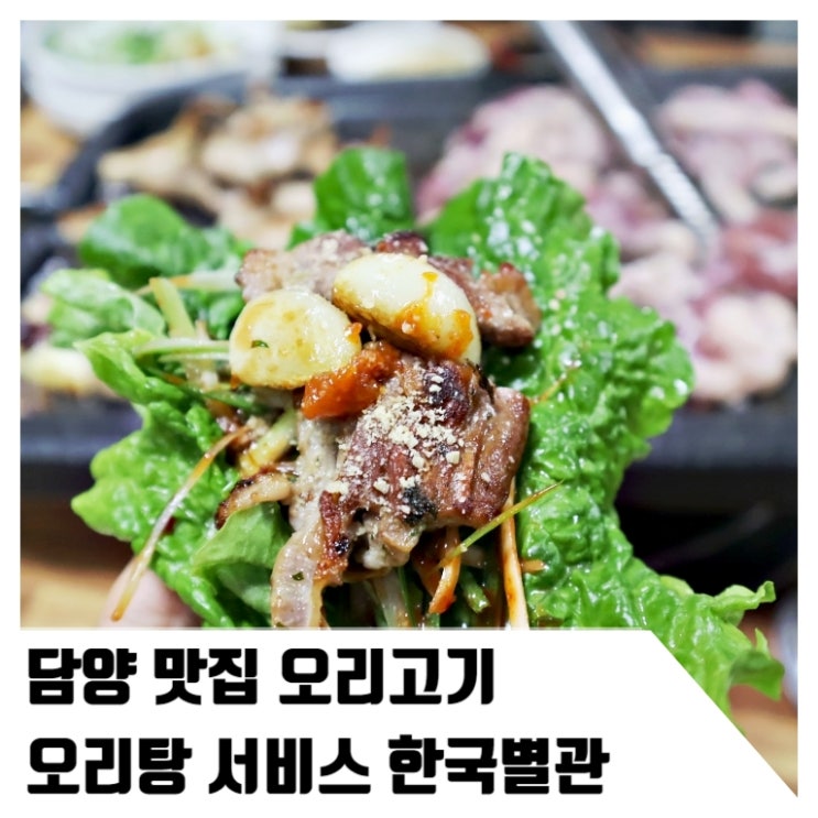  담양 맛집 오리고기 오리탕 서비스 한국별관