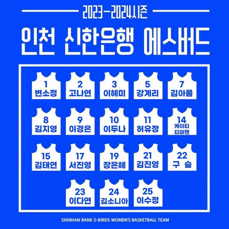 WKBL 2023 - 2024 시즌 개막 대비 신한은행 선수단 소개