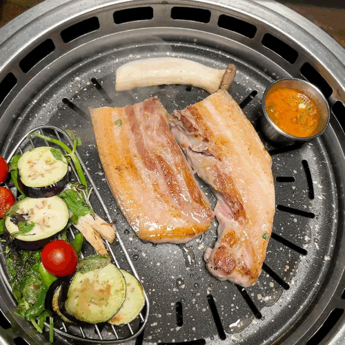  용인 죽전 고기 맛집인 대지식당에서 흑돼지오겹살 먹고왔어요