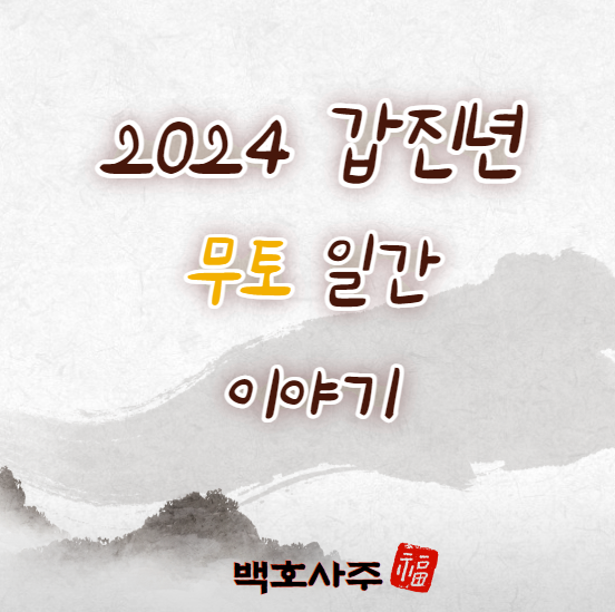  2024 갑진년 무토 일간, 운세 이야기!