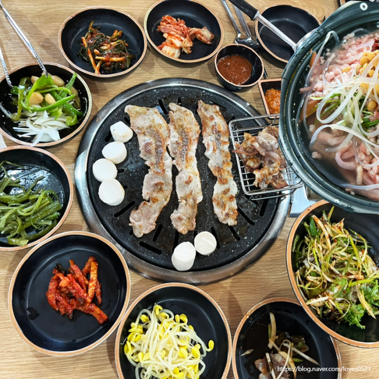  용호동냉삼 고기 부대찌개로 가족외식했어요 착한식당