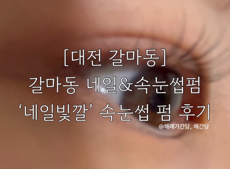  [대전 갈마동] 갈마동 네일 및 속눈썹펌 ‘네일빛깔’ 후기