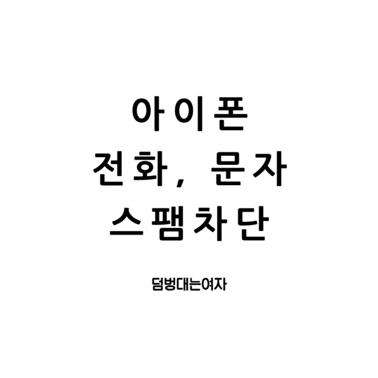  아이폰 사용자를 위한 스팸 문자, 전화 차단 완벽 가이드