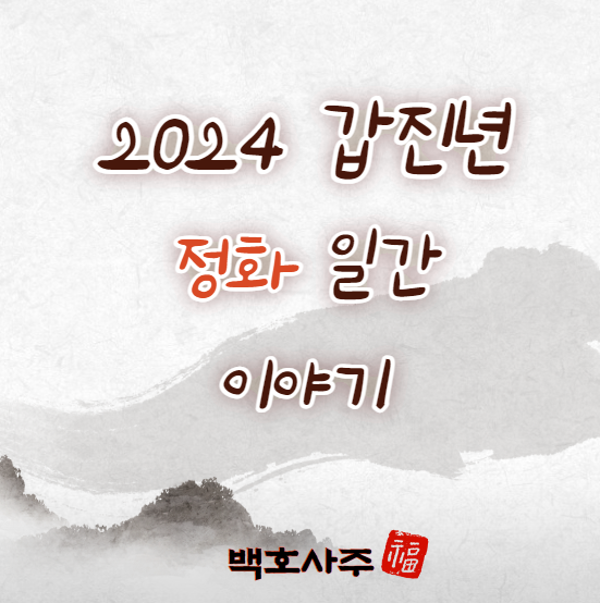 2024 갑진년 정화일간, 운세 이야기!