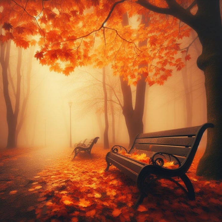 DALL-E (달리)를 이용한 이미지 생성사례 / 고엽 (Autumn Leaves) / 디지털콘텐츠큐레이터 황선웅
