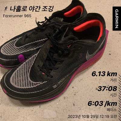  20231029 - 야간조깅