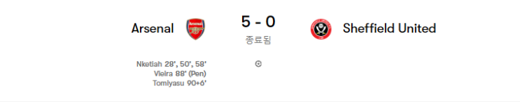  [EPL] 23-24 시즌 PL 10R 리뷰 아스날 vs 셰필드