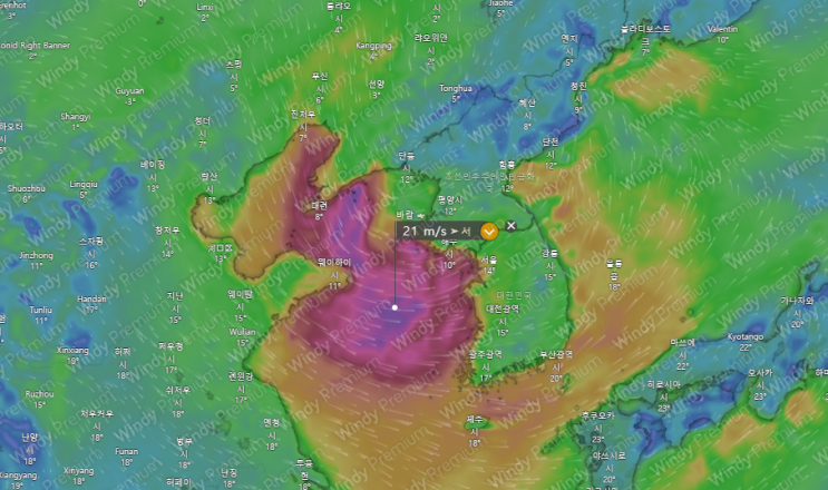 이번주 날씨 (<b>주말 전국</b>에 태풍급 강풍 및 많은 비와 기온 큰폭... 
