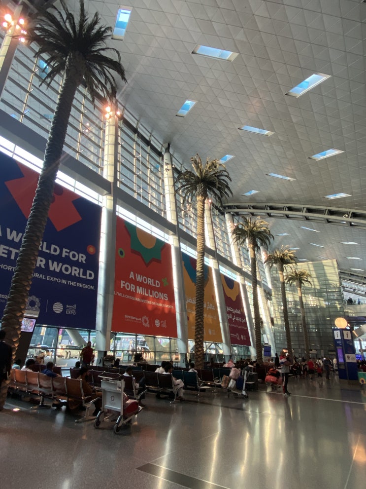 사막살이#1 인천️도하 카타르 항공 이코노미 | 카타르 공항 유심 구매 | 기숙사 입성