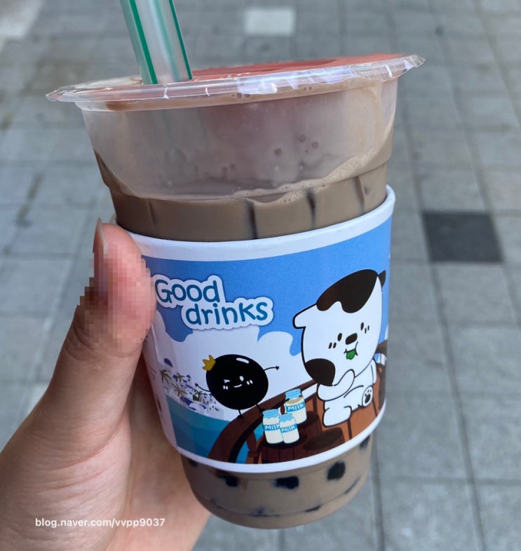 아마스빈 민트초코 버블티! 민트초코 버블라떼 아이스 펄 추가~!!! 아마스빈 메뉴 추천~