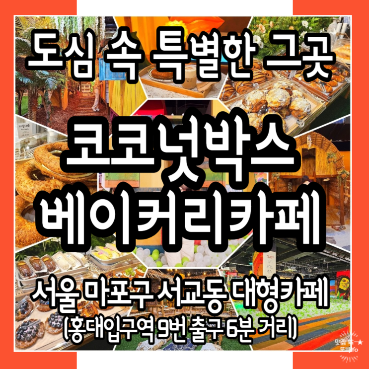  홍대대형카페 코코넛박스_다양한 체험형 베이커리빵집 이색데이트 리얼후기