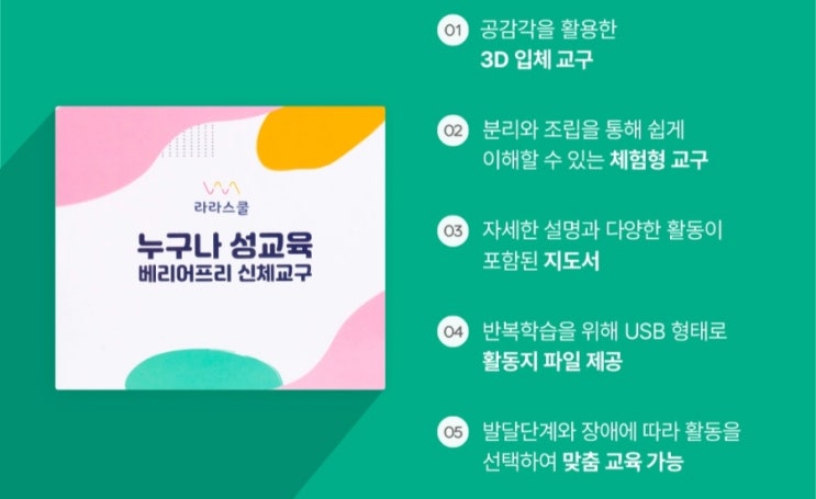  성문화연구소 라라의 성교육 교구재 누구나 성교육 배리어프리 키트