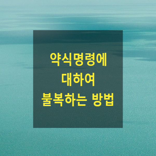  피고인이 약식명령에 대하여 불복하는 방법(정식재판청구)