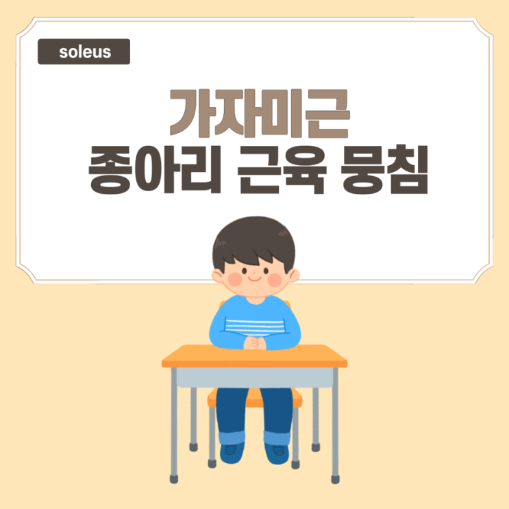  종아리 근육 뭉침 하지정맥류 원인 : 가자미근 soleus