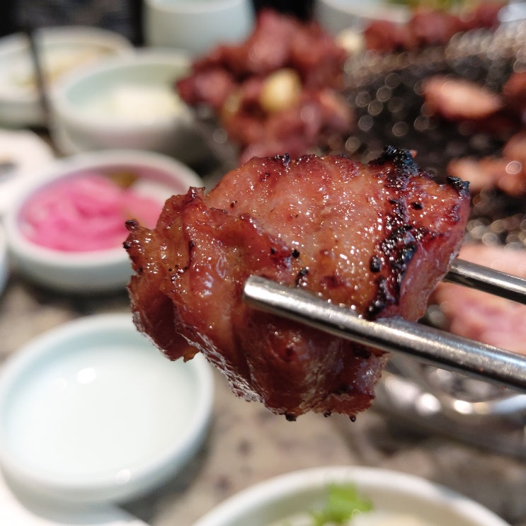  성내동 맛집 오륜정 믿고 먹는 돼지갈비 회식장소