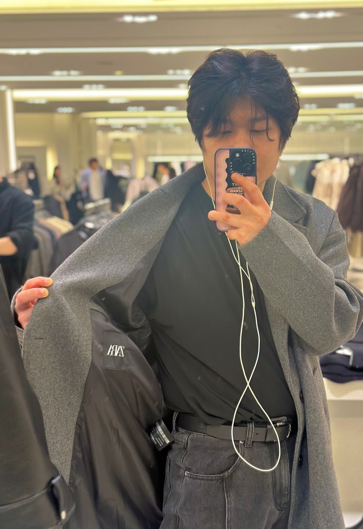  자라 겨울 남자롱코트 옷 30대 패션스타일링